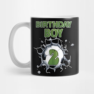 2nd Birthday Boys Soccer player Gift For Boys Kids toddlers Mug